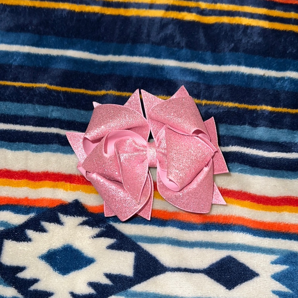 Bow~N~Curls (BNC) small metallic pink